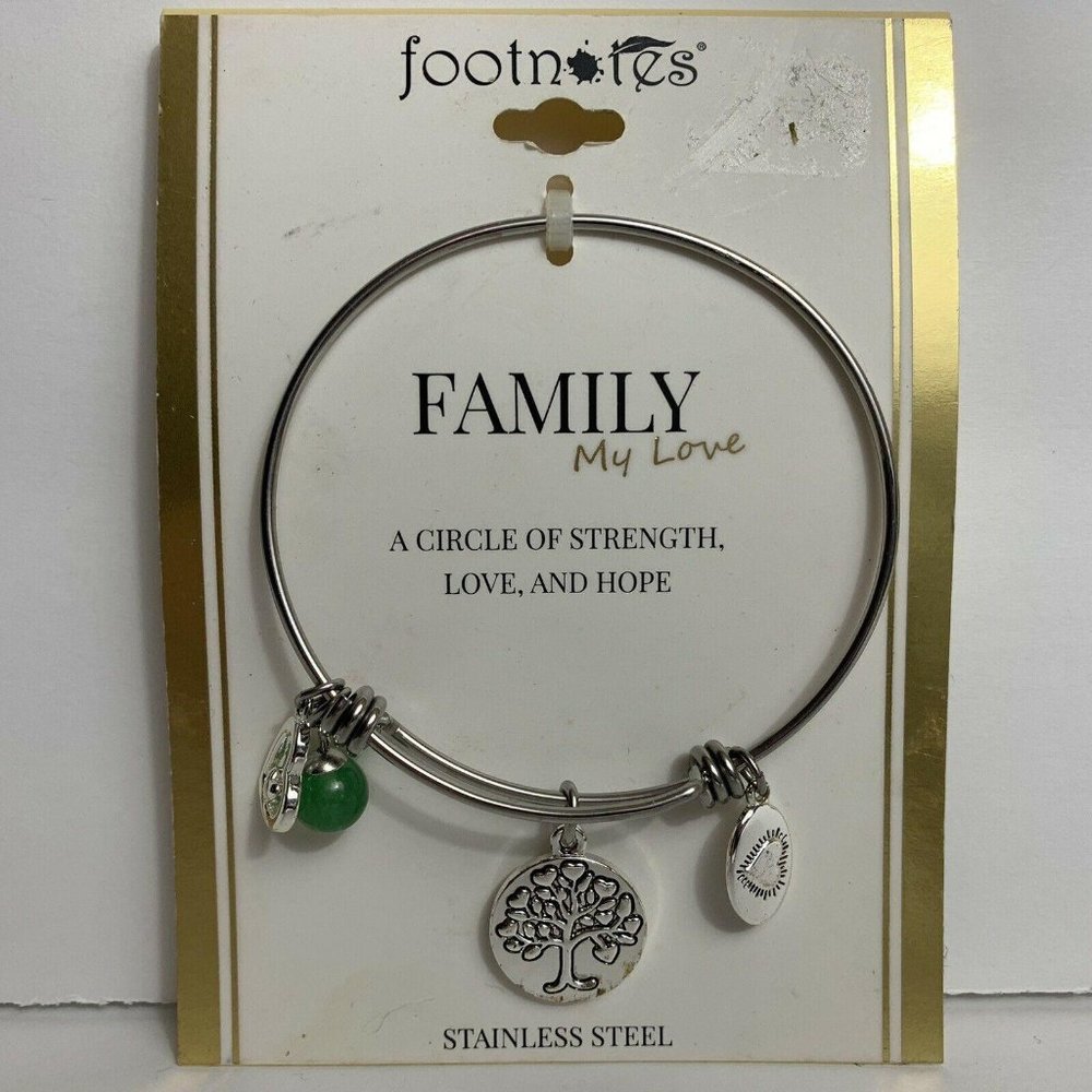 FOOTNOTES Silvertone Family My Love Bracelet
